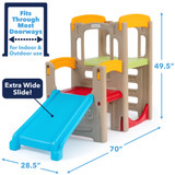 Sized 49.5 inches high, 70 inches deep, 28.5 inches wide to fit through most doors