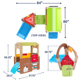 measures 58.25"x80"x84"