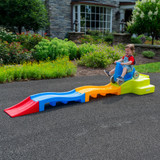 Outdoor toy roller coaster is heavy duty and durable, withstanding weather and the toughest of children for endless active play fun.