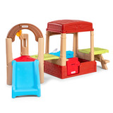 Sunny Slide and Climb Picnic Playhouse on white background