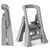 Simplay3 Toddler Tower Folding Step Stool in gray shown open and folded