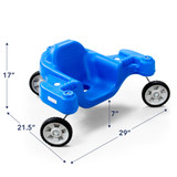 Simplay3 Galaxy Glider measures 29" wide, 21.5" deep and 17" tall