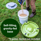 Self-filling gravity-fed base