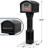 Overal dimensions measure 54.3" tall by 19.5" deep by 17" wide