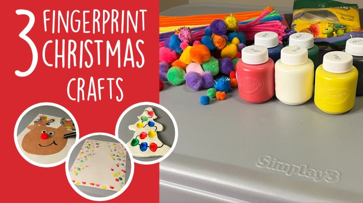 3 Easy Fingerprint Christmas Crafts