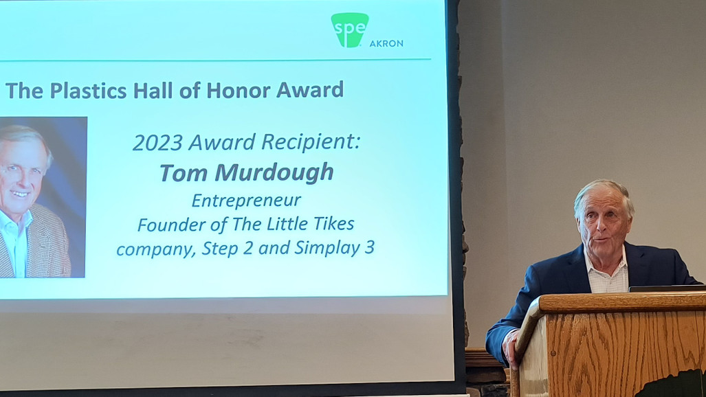 Akron Society of Plastic Engineers Plastics Hall of Honor 2023 Award Recipient: Tom Murdough